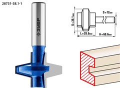 ЗУБР 38.1 x 28.6 мм, хвостовик 12 мм, фреза пазо-шиповая наборная, Профессионал (28731-38.1-1) 28731-38.1-1