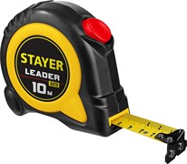 STAYER Leader, 10 м х 25 мм, рулетка с автостопом, Professional (3402-10-25) 3402-10-25