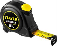 STAYER AutoLock, 10 м х 25 мм, рулетка с автостопом (2-34126-10-25) 2-34126-10-25