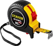 STAYER Stabil, 10 м х 25 мм, рулетка с двухсторонней шкалой, Professional (34131-10) 34131-10_z02