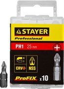 STAYER ProFix PH1 25 мм, 10 шт, набор бит, Professional (26201-1-25-10) 26201-1-25-10_z01