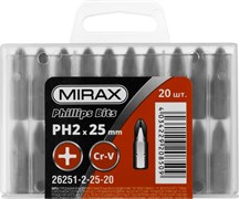 MIRAX PH2, 25 мм, 20 шт, биты (26251-2-25-20) 26251-2-25-20