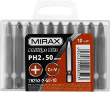 MIRAX PH2, 50 мм, 10 шт, биты (26253-2-50-10) 26253-2-50-10