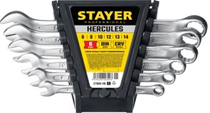 STAYER HERCULES, 6 шт, 6 - 14 мм, набор комбинированных гаечных ключей, Professional (27085-H6)