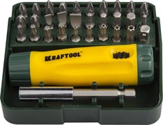 KRAFTOOL Kompakt-32, 32 предм., с насадками, реверсивная отвертка (26142-H32) 26142-H32