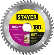 STAYER Laminate, 190 x 30/20 мм, 56Т, аккуратный рез, пильный диск по ламинату (3684-190-30-56) 3684-190-30-56_z01