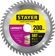 STAYER Laminate, 200 x 32/30 мм, 56Т, аккуратный рез, пильный диск по ламинату (3684-200-32-56) 3684-200-32-56_z01