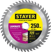 STAYER Laminate, 250 x 32/30 мм, 72Т, аккуратный рез, пильный диск по ламинату (3684-250-32-72) 3684-250-32-72_z01