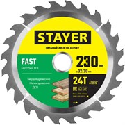 STAYER Fast, 230 x 32/30 мм, 24Т, быстрый рез, пильный диск по дереву (3680-230-32-24) 3680-230-32-24_z01