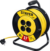 STAYER S-225, ПВС, 2 х 2.5 мм2, 30 м, 3750 Вт, силовой удлинитель на катушке (55070-30) 55070-30