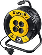 STAYER S-207, ПВС, 2 х 0.75 мм2, 50 м, 2200 Вт, удлинитель на катушке (55073-50) 55073-50_z02