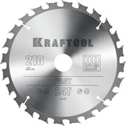 KRAFTOOL Fast, 210 х 30 мм, 24Т, пильный диск по дереву (36950-210-30) 36950-210-30