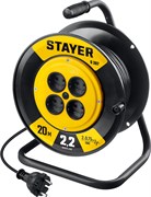 STAYER S-207, ПВС, 2 х 0.75 мм2, 20 м, 2200 Вт, удлинитель на катушке (55073-20) 55073-20_z02