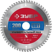 ЗУБР Универсальный рез, 200 x 30 мм, 60Т, пильный диск по алюминию (36916-200-30-60) 36916-200-30-60_z01