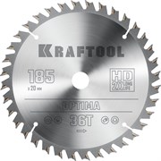 KRAFTOOL Optima, 185 х 20 мм, 36Т, пильный диск по дереву (36951-185-20) 36951-185-20