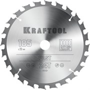 KRAFTOOL Fast, 185 х 20 мм, 24Т, пильный диск по дереву (36950-185-20) 36950-185-20