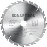 KRAFTOOL Fast, 250 х 32 мм, 24Т, пильный диск по дереву (36950-250-32) 36950-250-32