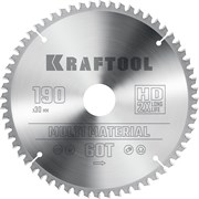 KRAFTOOL Multi Material, 190 х 30 мм, 60Т, пильный диск по алюминию (36953-190-30) 36953-190-30