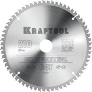 KRAFTOOL Multi Material, 210 х 30 мм, 64Т, пильный диск по алюминию (36953-210-30) 36953-210-30