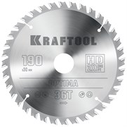 KRAFTOOL Optima, 190 х 30 мм, 36Т, пильный диск по дереву (36951-190-30) 36951-190-30