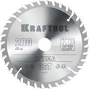 KRAFTOOL Optima, 200 х 30 мм, 36Т, пильный диск по дереву (36951-200-30) 36951-200-30