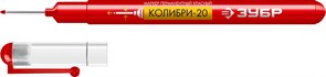 ЗУБР КОЛИБРИ-20 0,7 мм, красный, Перманентный маркер для отверстий, ПРОФЕССИОНАЛ (06328-3) 06328-3