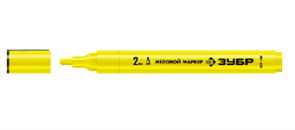 ЗУБР ММ-400, желтый, 2 мм, круглый, меловой маркер, Профессионал (06332-5)