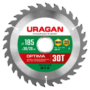 Диск пильный по дереву 185х30/20мм 30Т, URAGAN Optima 36801-185-30-30_z01-1