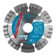 Диск алмазный, 115 х 22.2 мм, лазерная приварка турбо-сегментов, сухая резка Gross 730027