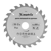 Пильный диск по дереву, 200 х 32 мм, 24 зуба, кольцо 30/32 Matrix Professional 73261