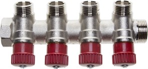 GENERAL FITTINGS вход 3/4″ - 4 выхода 1/2″, коллектор для горячей воды (51046-3/4-1/2-HT4) 51046-3/4-1/2-HT4