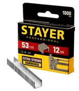 STAYER тип 53 (A/10/JT21), 12 мм, 1000 шт, калибр 23GA, скобы для степлера, Professional (3159-12) 3159-12_z02-1