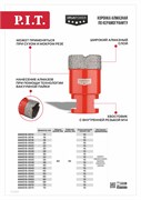 Коронка алмазная по керамограниту P.I.T. AMAS18-0020 (20 мм, M14) AMAS18-0020