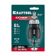 KRAFTOOL EXTREM Kompakt набор: реверсивная отвертка с битами 6 шт (25877) 25877
