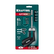 KRAFTOOL EXTREM набор: рычажная реверсивная отвертка с битами 6 шт (25899) 25899