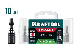 KRAFTOOL Impact TX 20, 25 мм, 10 шт, ударные биты (26195-20-25-S10) 26195-20-25-S10