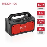 Радио-Bluetooth аккум. P.I.T. PJS20H-10A SOLO (20В, 85.7-108 МГц, 2х10 Вт, USB 2.0, вых. 5В, 2.1А) PJS20H-10A