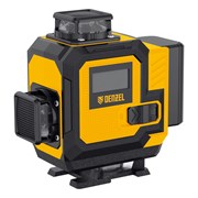 Лазерный уровень мультипризменный DLV-360-4C, 30 м, зеленый луч, Li-Ion 2,4 Aч, кейс Denzel 35081