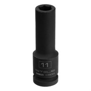 Головка ударная удлин. шестигранная, 11мм, 1/2", CrMo//Stels 13935