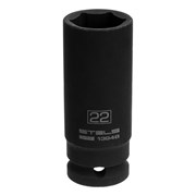 Головка ударная удлин. шестигранная, 22мм, 1/2", CrMo//Stels 13948