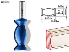 ЗУБР 32x57мм, хвостовик 12мм, фреза кромочная фигурная №9 28720-32