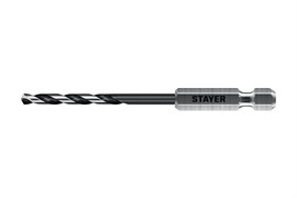 STAYER НЕХ-1/4″, d 3.5 х 93 мм, сверло по металлу для винтовёртов и шуруповертов IMPACT READY (29603-3.5) 29603-3.5
