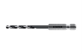 STAYER НЕХ-1/4″, d 4.2 х 98 мм, сверло по металлу для винтовёртов и шуруповертов IMPACT READY (29603-4.2) 29603-4.2