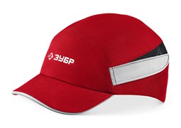 ЗУБР БИНОМ, красная, ударопрочный корпус, укороченный козырёк 55мм, размер от 54 до 59см, защитная каскетка, Профессионал (11096) 11096
