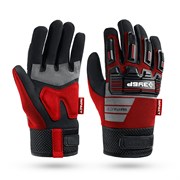 ЗУБР IMPACT р.XL (10), красные, профессиональные комбинированные перчатки, антивибрационные, противоударные, Профессионал (11478-XL) 11478-XL