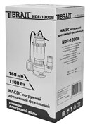 Насос дренажный погружной NDF-1300B (168л/м; 1300Вт; макс. напор 8м; нож для дробления фракций,) 45/54шт/подд 23 01 137 056