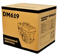 Двигатель бензиновый DM619 (6,5лс; диаметр 19мм; емкость картера 0,6л)  32шт/подд 619 168 DM