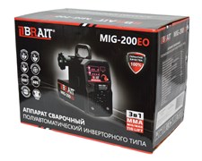 Инвертор сварочный полуавтомат MIG-200EO(режим сварки:MIG/MMA/LIFT TIG; 20-175А; ПВ60%;d.провол.0,6-1мм;масса катушки до 5кг,d. до 200мм) 30/шт/подд 18 01 033 043