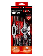 Набор метчиков и плашек TDS-20(мат.инстр.GCR15(сталь);тип резьбы метрич;шаг резьбы 0.5-1.75мм;напр.рез. прав;мин.диам.дер.М3)24/50шт/уп 1200шт/поддон 35 01 033 114