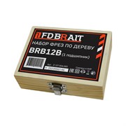 Набор фрез по дереву BRB12B (12 предметов, 1  с подшипником, деревянная коробка) 20шт/кор 21 07 004 069